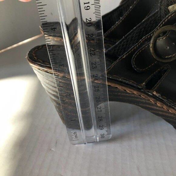 FASHION BUG Sunrise Brown Open Toe Clog Sandals Retro Hippie Boho Womens 8.5 - Picture 11 of 12